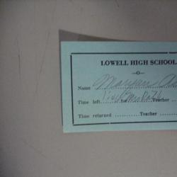 Hall Pass, Lowell High School