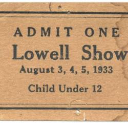 Ticket, Showboat, 1933